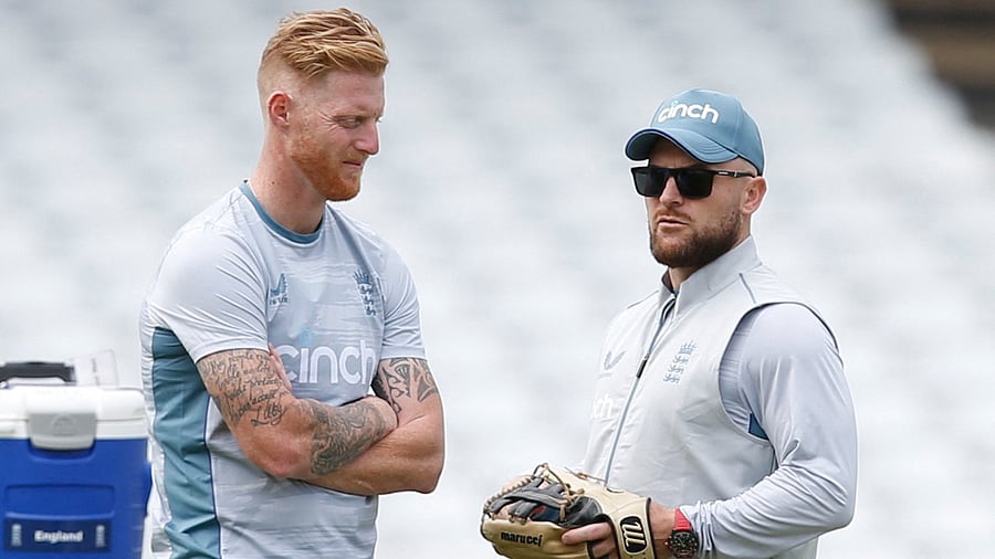 <div class="paragraphs"><p>England's Ben Stokes and head coach Brendon McCullum during nets</p></div>
